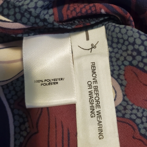 Ann TAYLOR Floral Print Long Sleeve Bell/Ruffle Size Medium - Picture 11 of 11